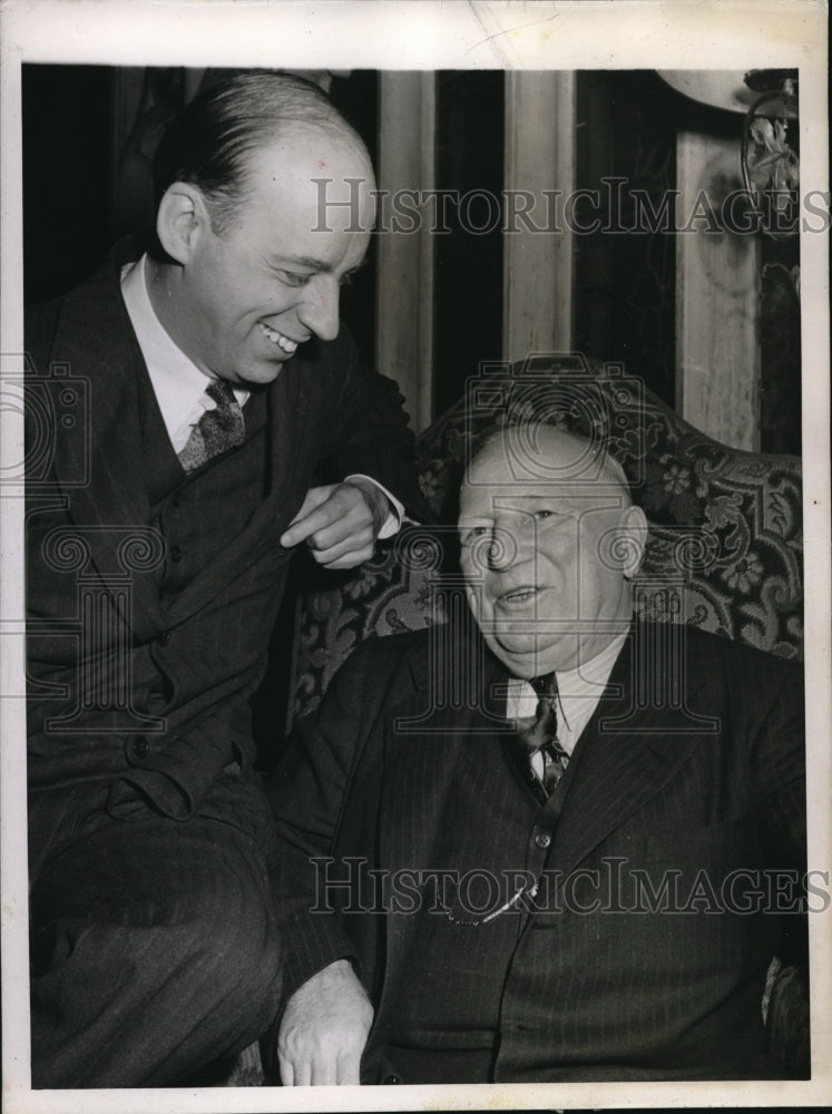 1945 Press Photo Herbert Brownell, Jr. and Harrison Spangler at GOP Gathering