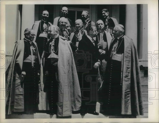 1947 Press Photo Prlats attend Marian courses - nec45006- Historic Images