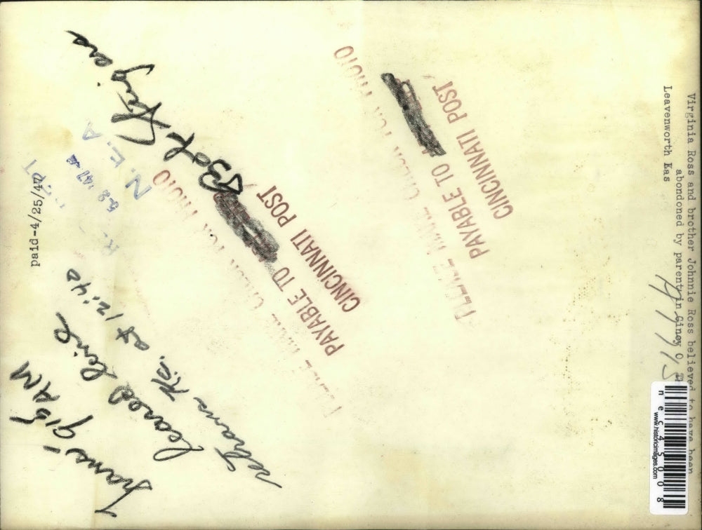 1947 Press Photo The Ross kids were abandoned by parents