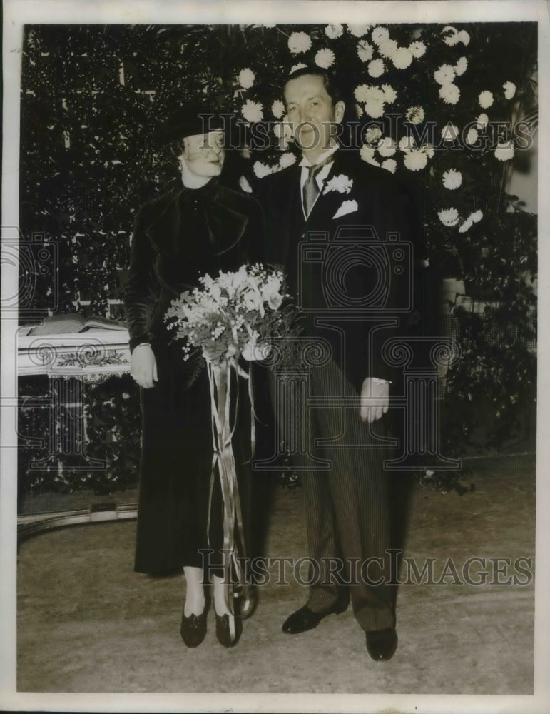 1943 Press Photo German Consul Of St. Louis Reynold Freytag Marries Baroness