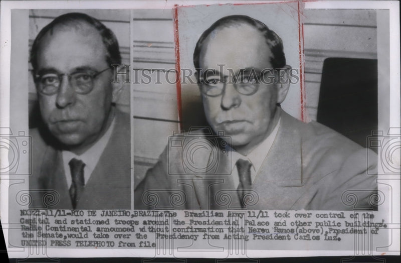 Load image into Gallery viewer, 1955 Press Photo New President of Brazil Neveu Ramos After Takeover
