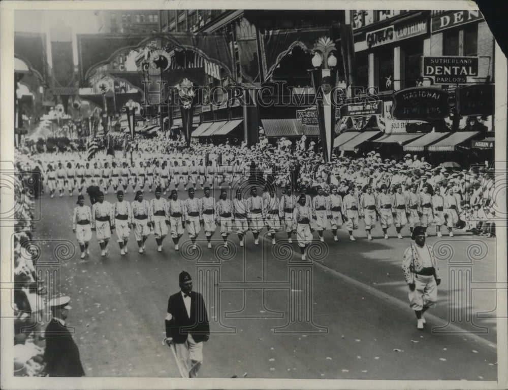 1934 Press Photo Parade held in connection with the 60th annual Imperial session- Historic Images