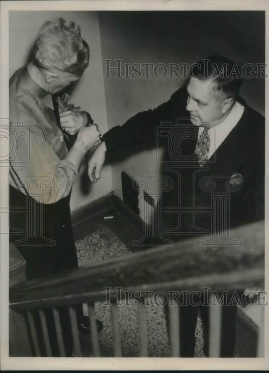 1940 Press Photo Cleveland Labor leader Albert Huddy sentenced 4-20 years.