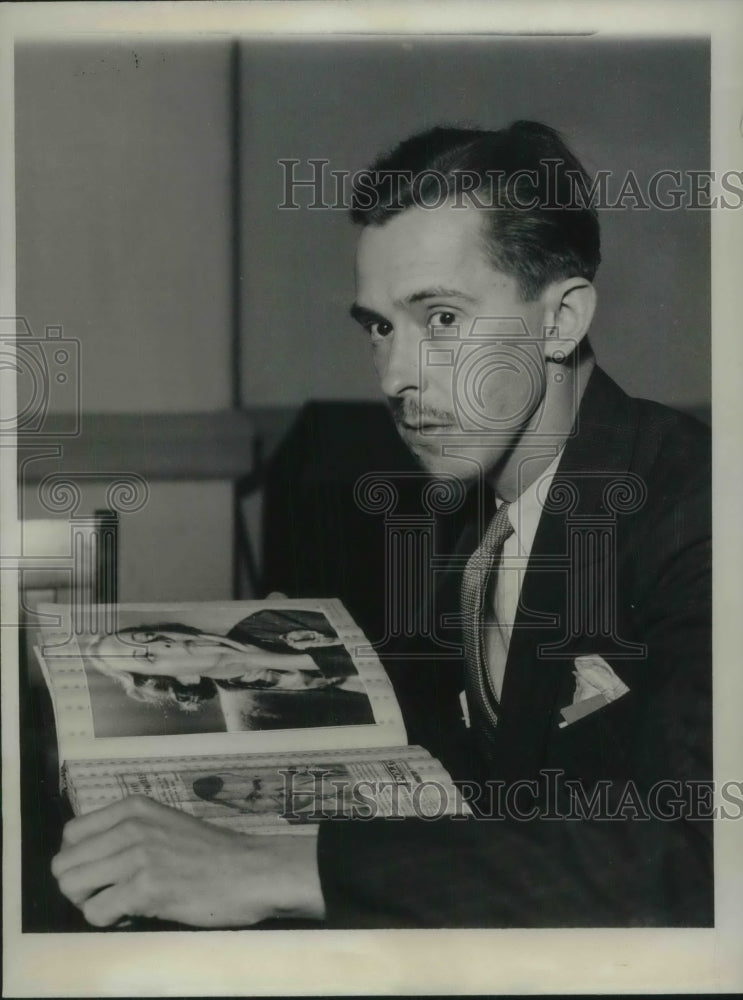 1934 Press Photo Carl W. Lofgren world's champion double hunter - nec45968