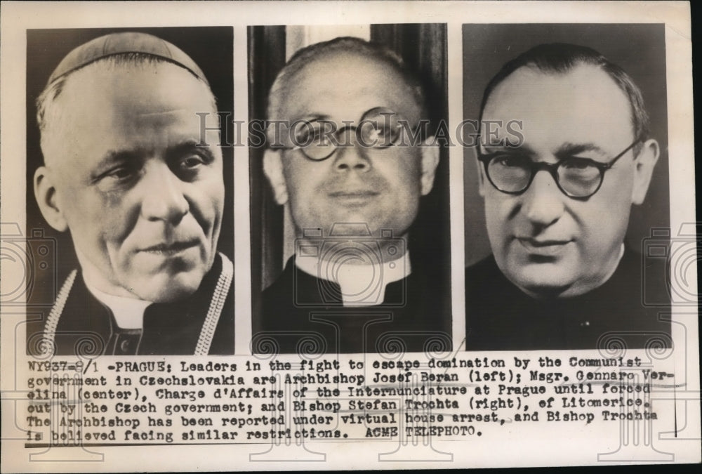 1949 Press Photo 3 leaders in the fight to escape domination.