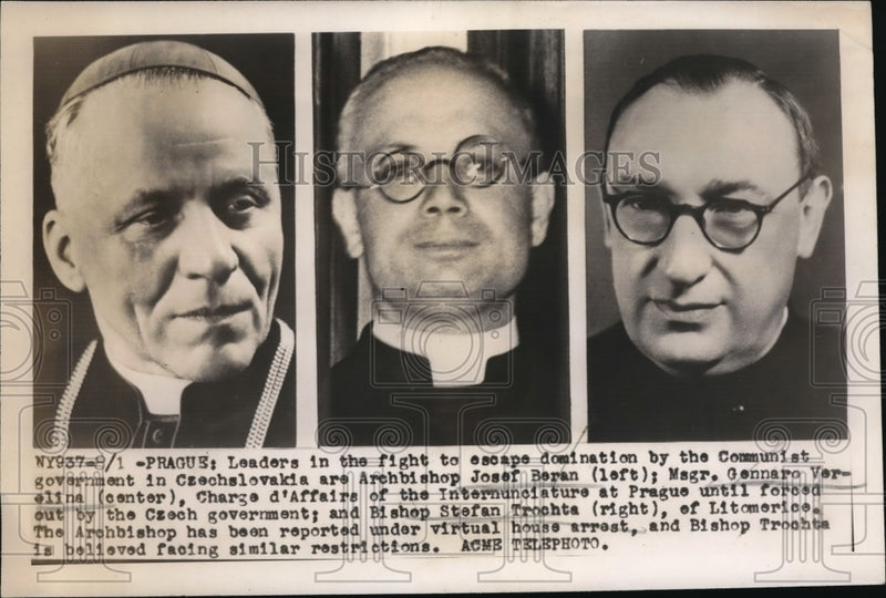 Load image into Gallery viewer, 1949 Press Photo 3 leaders in the fight to escape domination.
