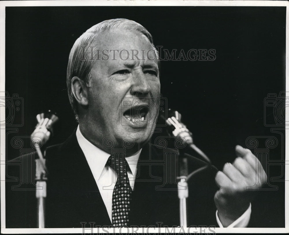 1970 Press Photo British Prime Minister Edward Heath addresses Delegates