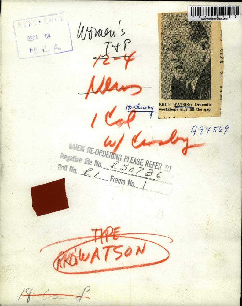 1964 Press Photo Mr Watson