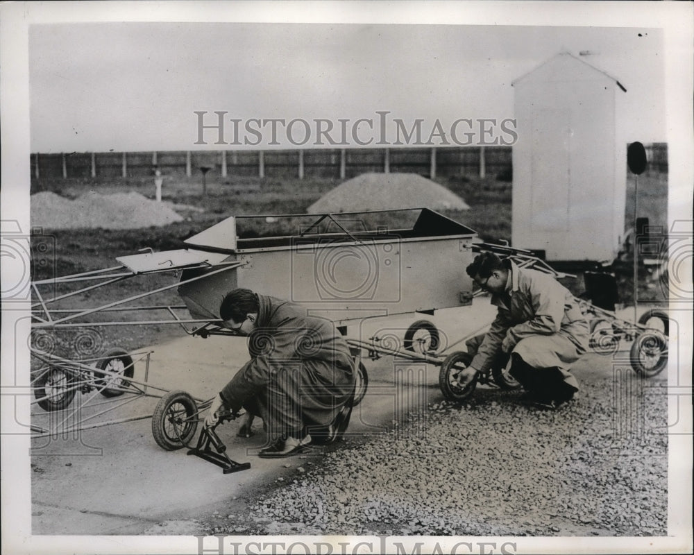 1938 Press Photo machine to detect road irregularities- Historic Images