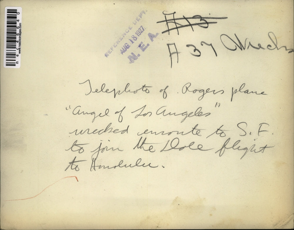 1927 Press Photo Picture known a "Angel of Los Angeles" - nec46640