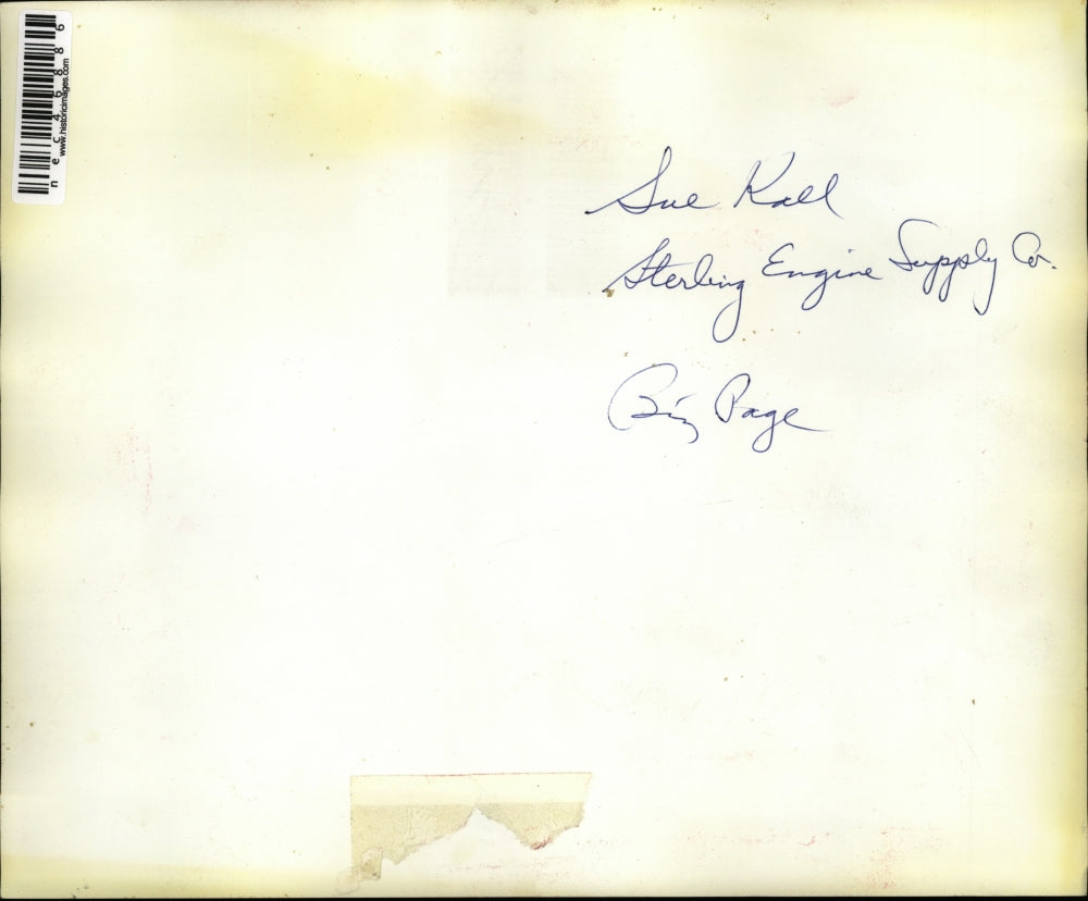 Press Photo Blonde Model In Short Dress Sue Kell At Sterling Engine Supply Co.