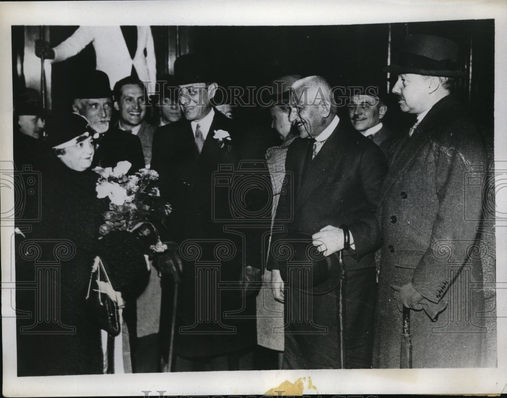 1934 Press Photo US Ambassador To France Jesse Strauss And Wife In Paris