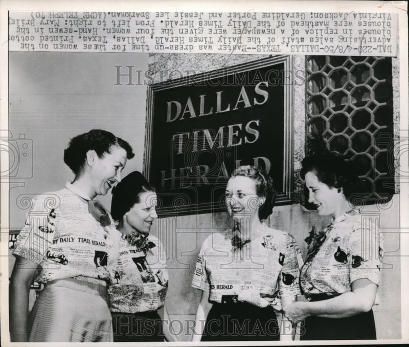 Load image into Gallery viewer, 1950 Press Photo Dallas Daily Times News Staff Wear Print Shirts For Easter
