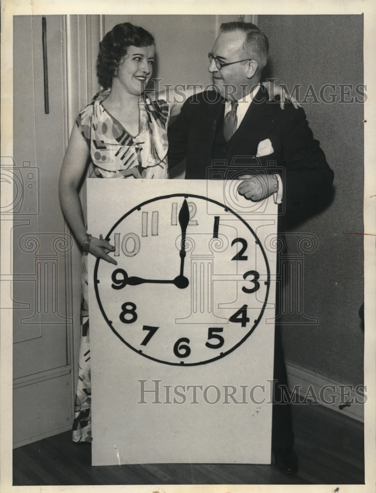 1933 Press Photo Don Meany getting married for the 9th time.