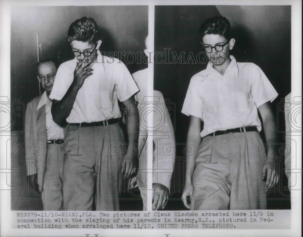 1952 Press Photo Claus Eischen when he was arrested.