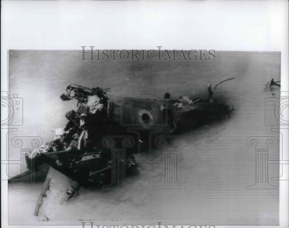 1970 Press Photo El Arish, Israel wreckage of Egypyian AF jet- Historic Images