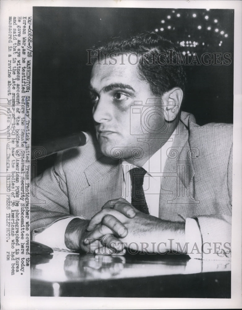1954 Press Photo Stanley Tretick United Press Photographer of Korean War