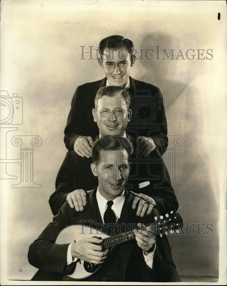1931 Press Photo Band musicians, Guy Bonham,Wamp Carlson,Dwight Latham