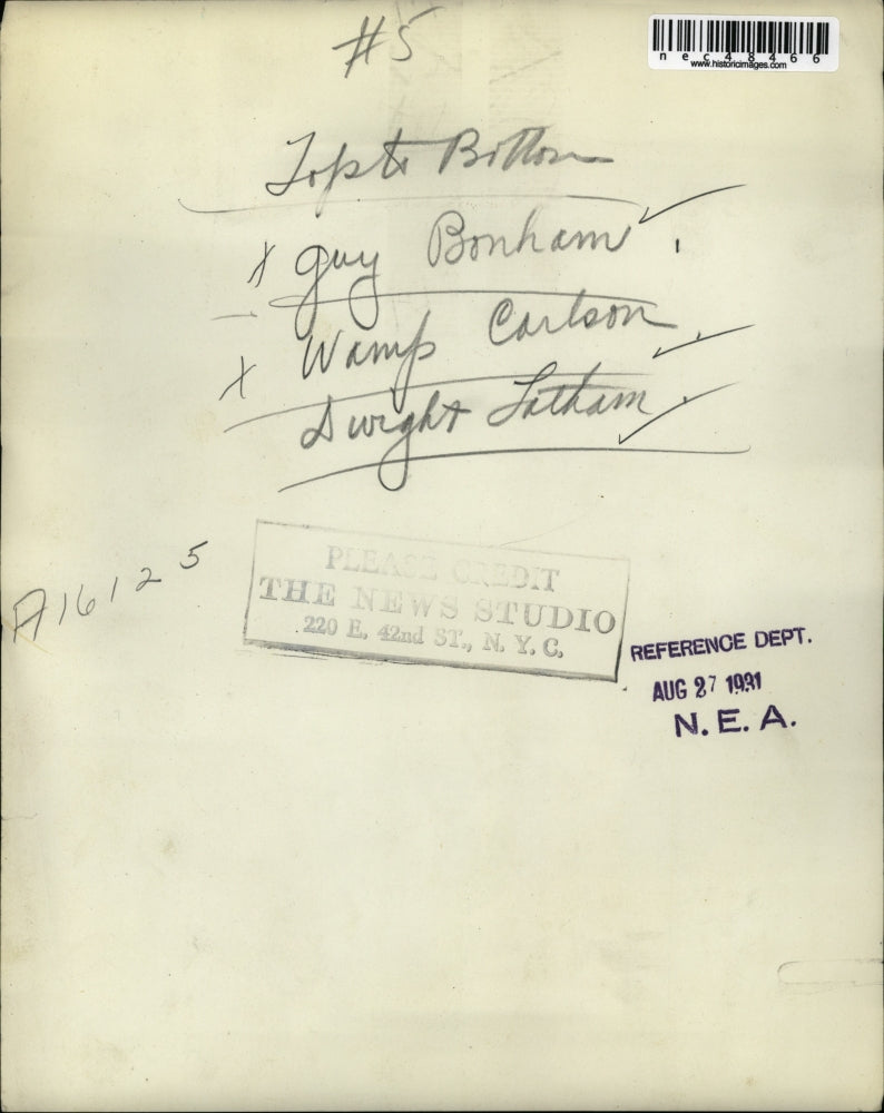 1931 Press Photo Band musicians, Guy Bonham,Wamp Carlson,Dwight Latham