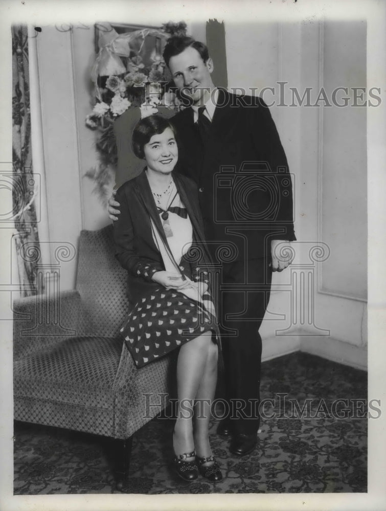 1925 Press Photo Mr and Mrs John Hunter