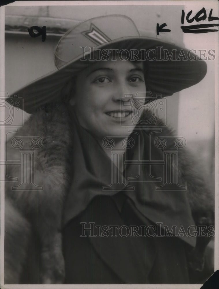 1918 Press Photo Miss Dorothy Read, Boston, Mass. on the SS Ecuador
