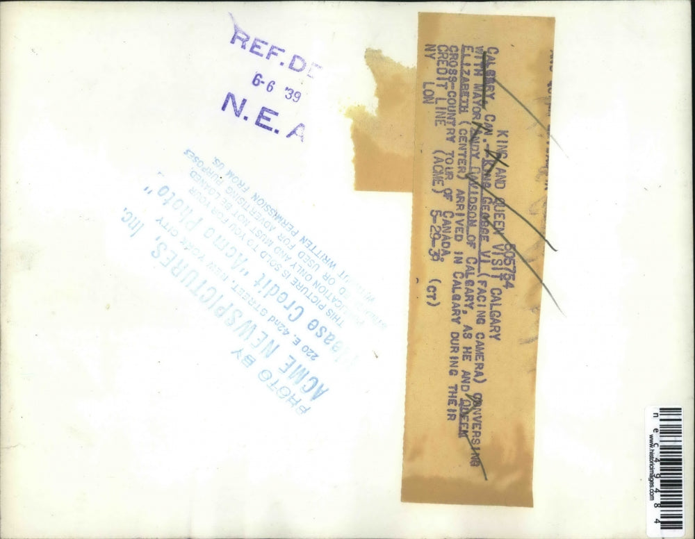 1939 Press Photo King and Queen visit Calgary