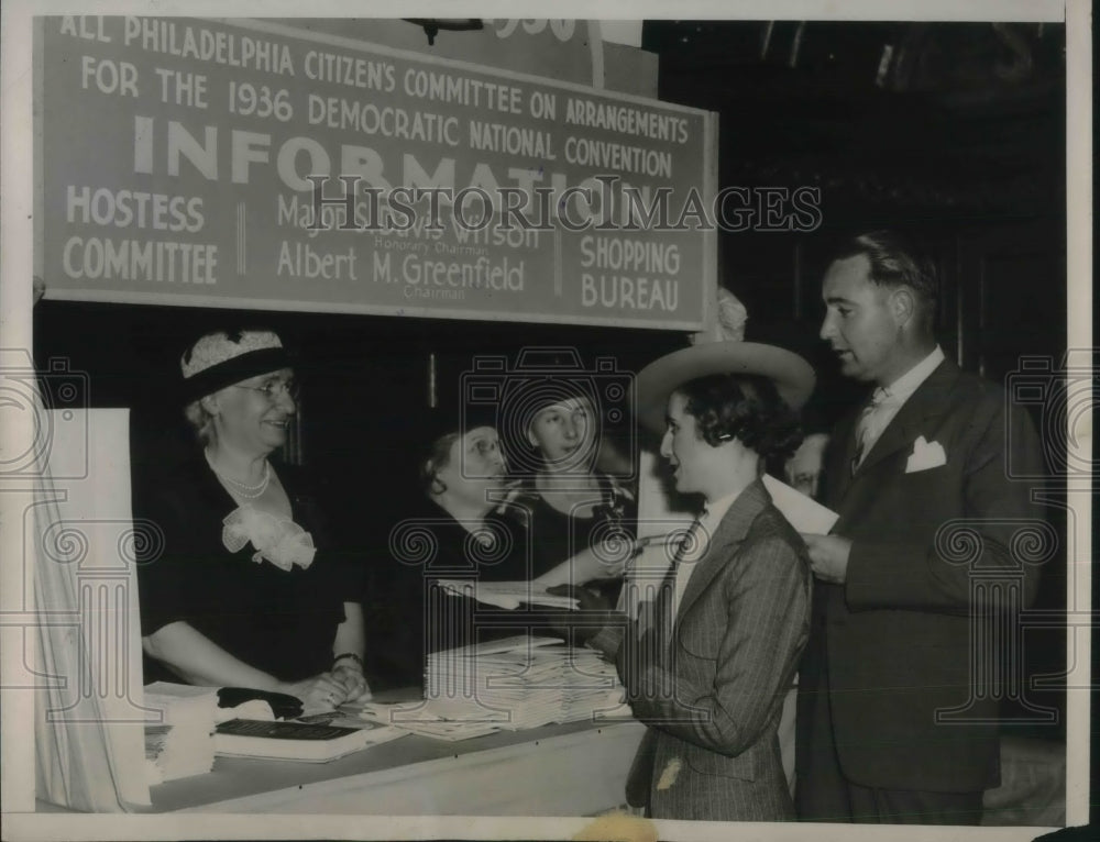 1936 Press Photo People at the democratic national convention.