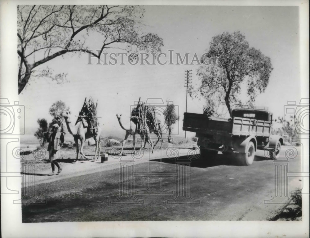 1943 Press Photo First photo of former Italian colony of Eritrea showing a truck- Historic Images