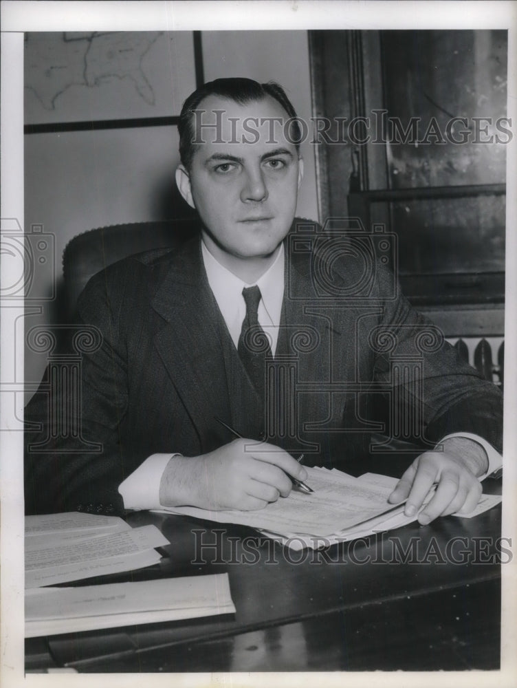 1942 Press Photo Nominated by President Roosevelt to succeed Edward Eicher