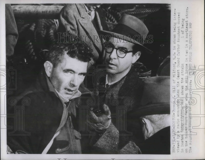 Load image into Gallery viewer, 1952 Press Photo Thomas J. Gill being interviewed by a radio announcer
