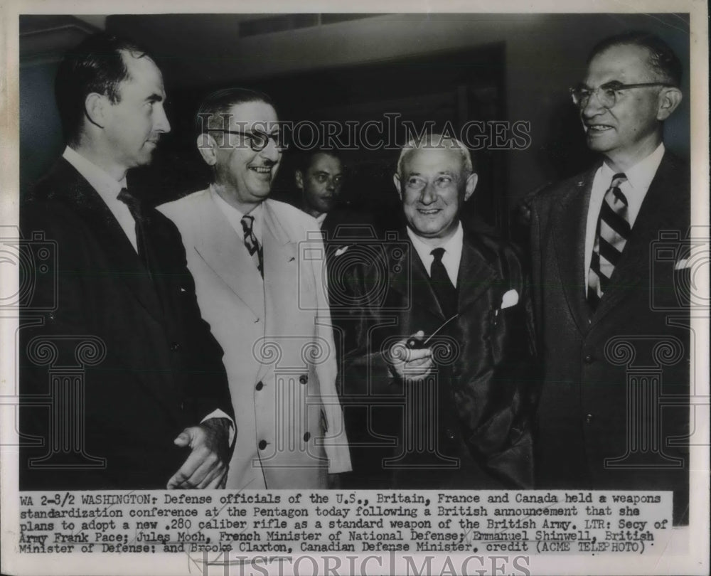 1951 Press Photo US, Britain, France,Canada held weapons standardization- Historic Images