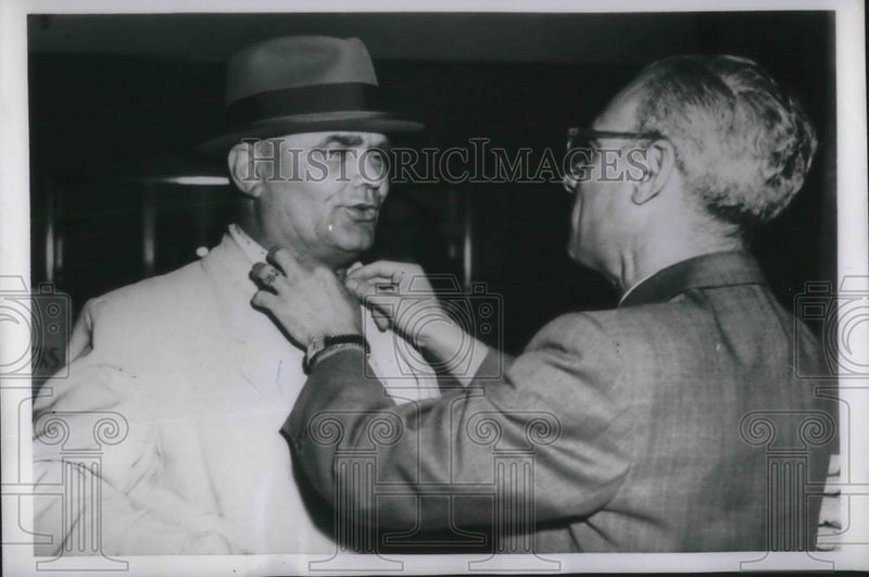Load image into Gallery viewer, 1955 Press Photo Russian Farm Delegate Petr Svechnikov Measured For Shirt

