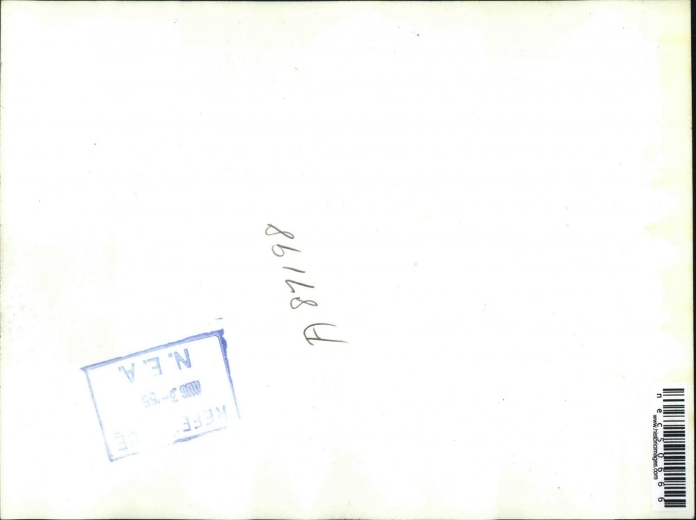 1955 Press Photo Dr. Chauncey Starr And Medical Atomic Energy Scale Model In LA