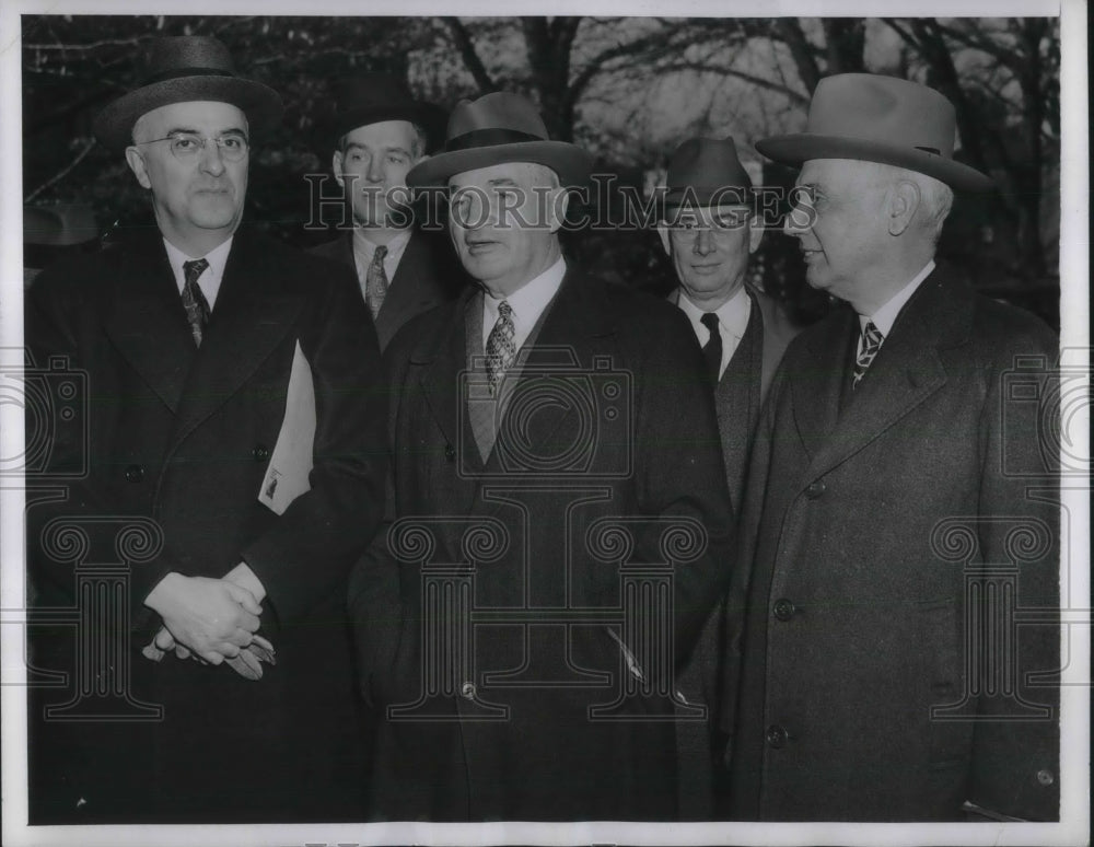 1943 Press Photo Rail Leaders At White House, J. Aronson, R. Halsey, J. Pelley