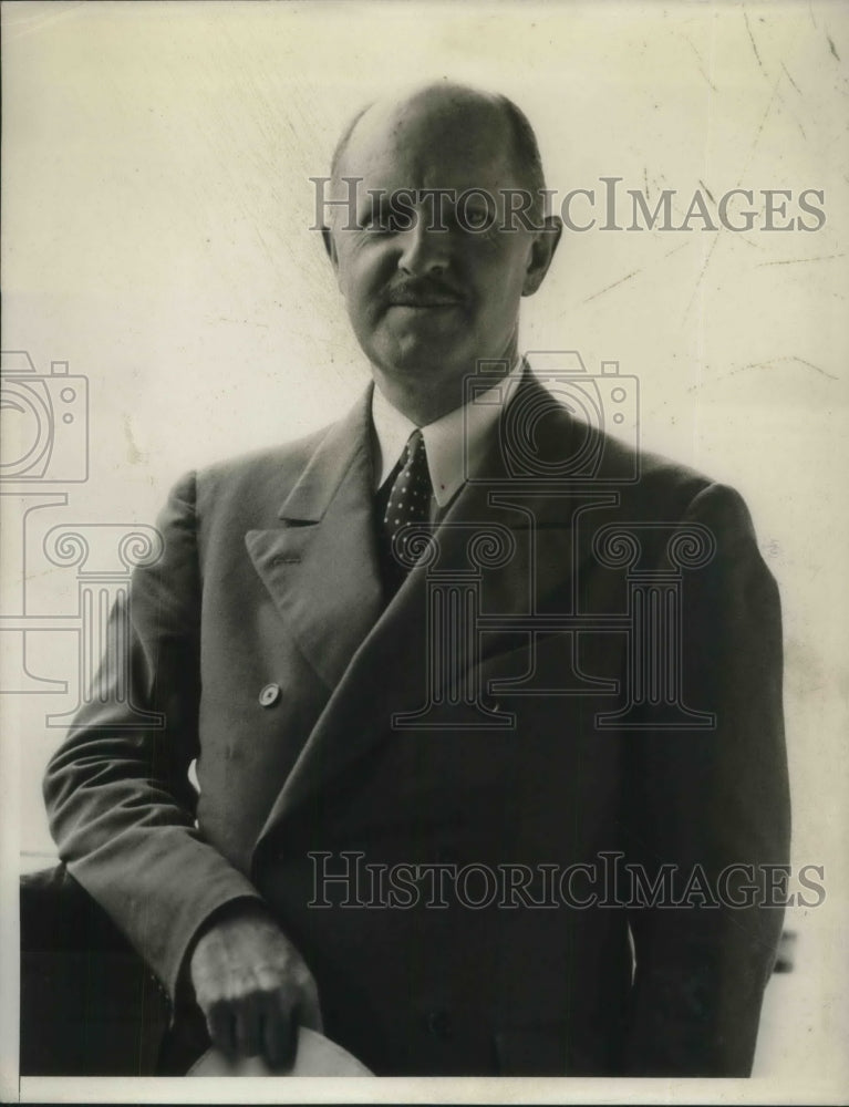 1933 Press Photo James barclay Young aboard the SS Santa Maria of the Grace Line