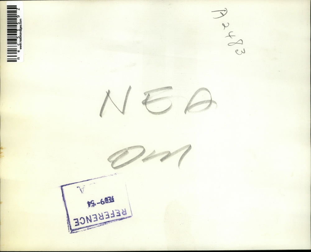 1954 Press Photo Youngster forced to walk on icy road at Cornwall, Ontario