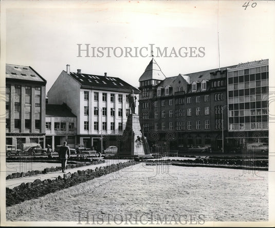 1966 Press Photo Main square at Reyjevik, Iceland - nec51758