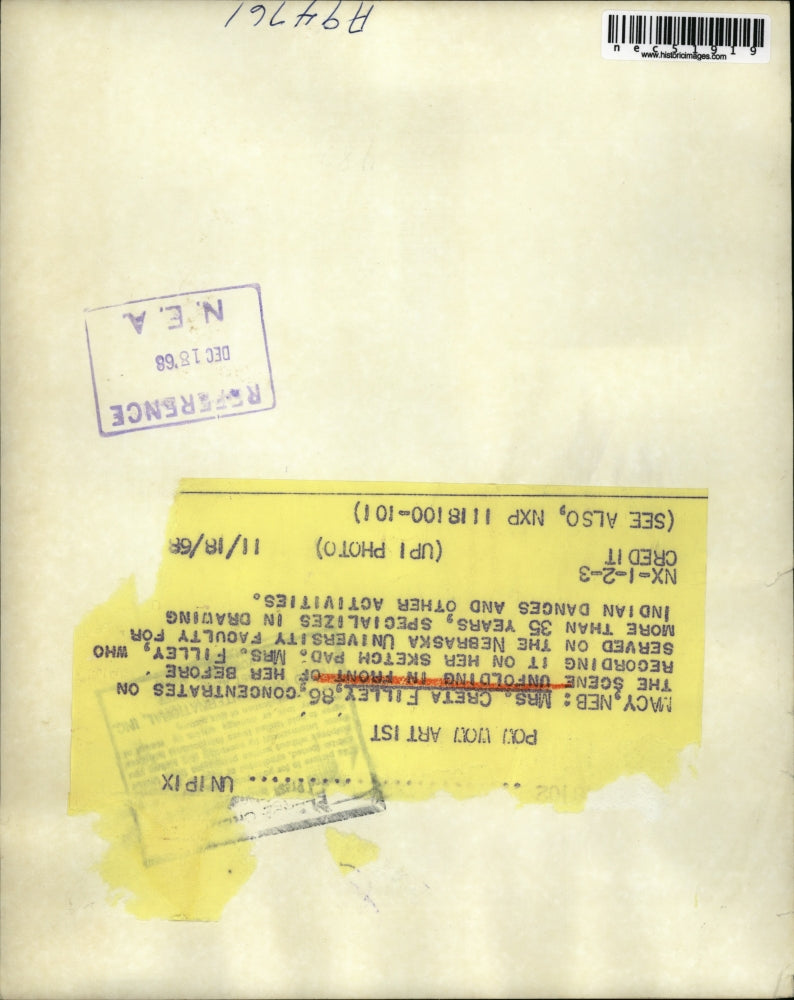 1968 Press Photo Creta Filley Pow Wow Indian Dance Artist At Nebraska University