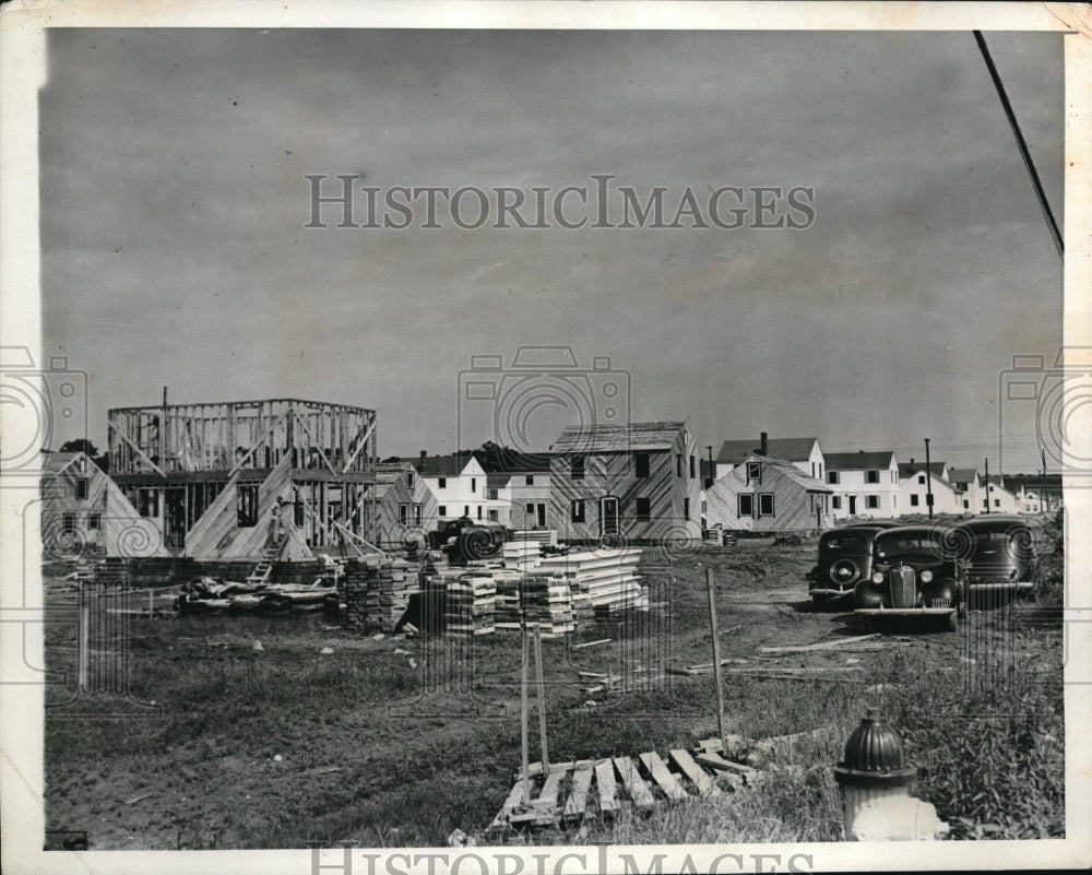 1941 Press Photo Construction of Low Coast Housing in Washington D.C.