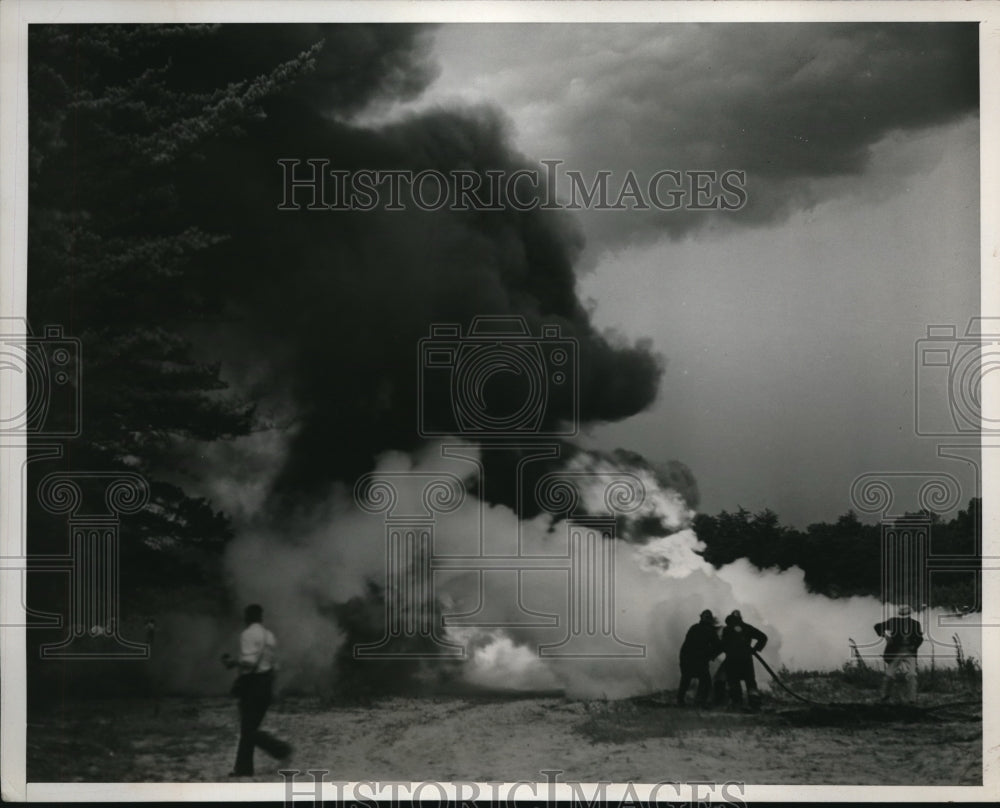 1939 Press Photo Beltsville, Md Argicultural Research center test fire- Historic Images