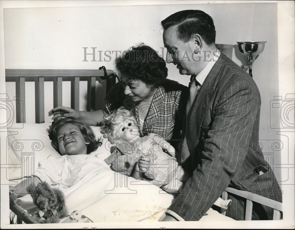 1949 Press Photo Janice Dawe Michael Reese Hospital In Chicago