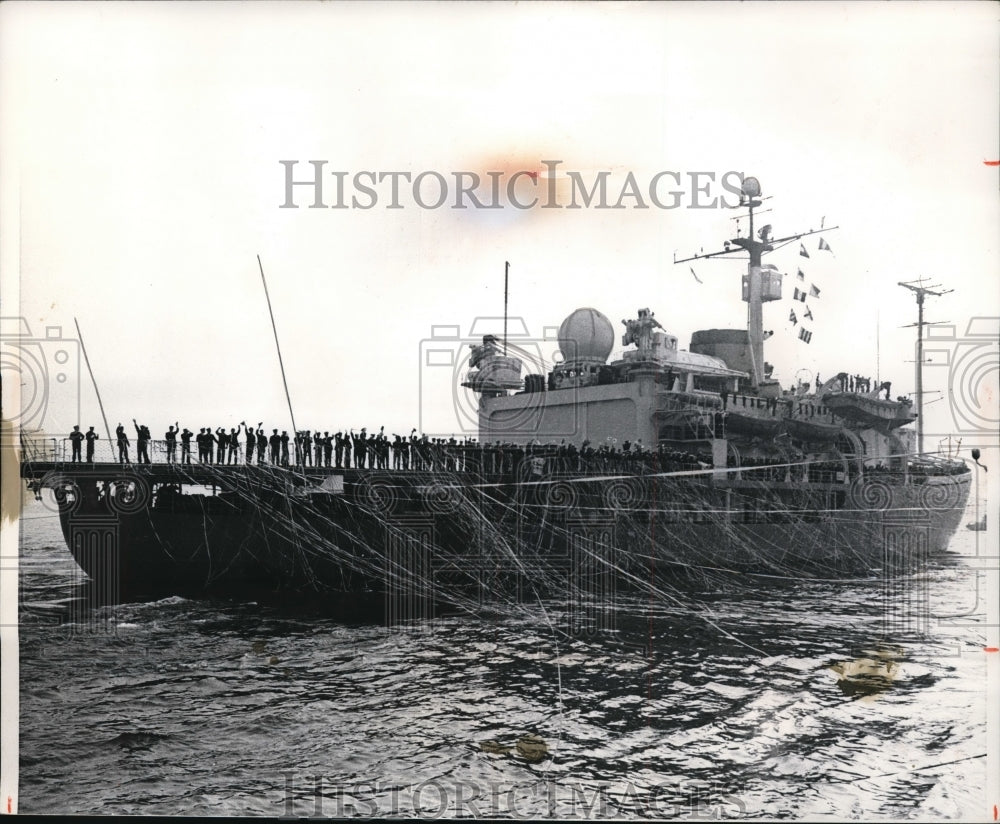 1968 Press Photo Tokyo Japan Icebreaker Boat &quot;Fuji&quot; Antarctic Research- Historic Images