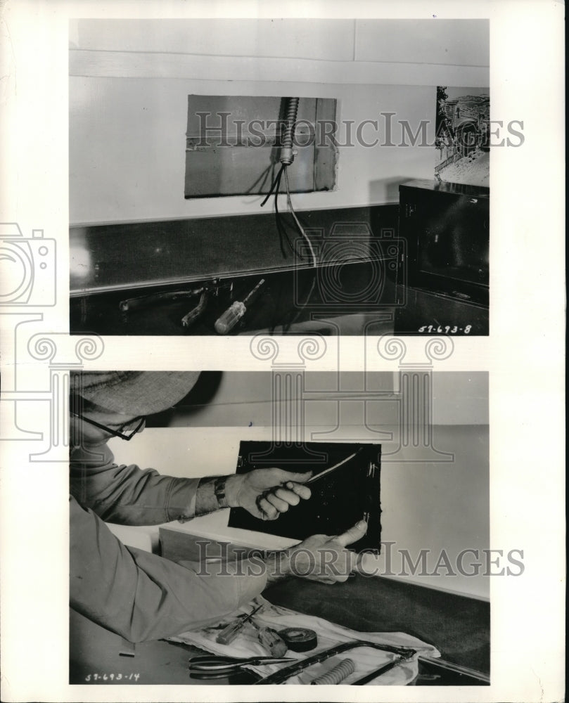 1957 Press Photo Westinghouse Delivers Four 115-Volt Lines From 230-Volt Source