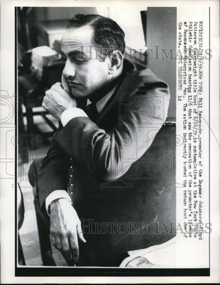 1960 Press Photo New York Bill Rosensohn Ingemar Johansson Floyd Boxing