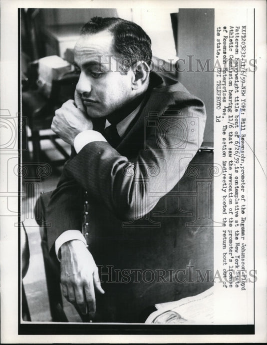 1960 Press Photo New York Bill Rosensohn Ingemar Johansson Floyd Boxing