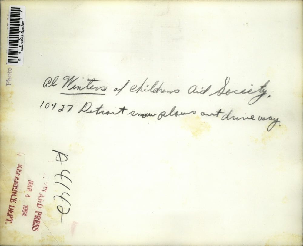 1954 Press Photo Al Winters of Childrens Aid Society