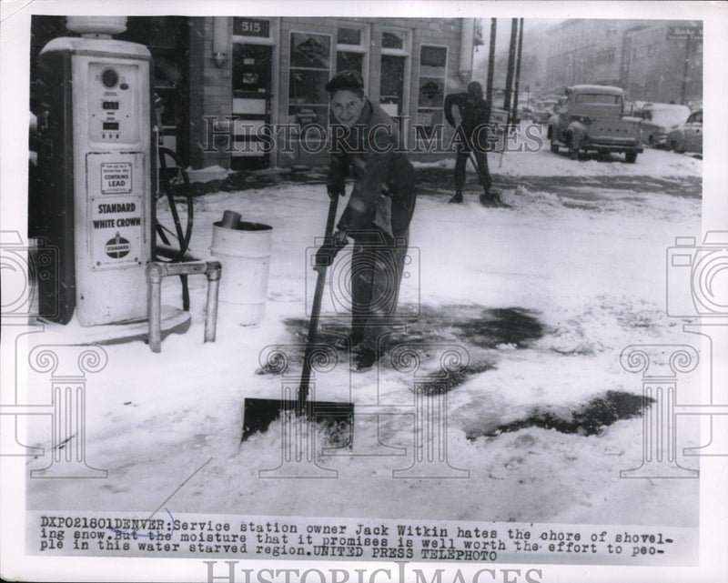 Load image into Gallery viewer, 1955 Press Photo Denver Jack Witkin snow

