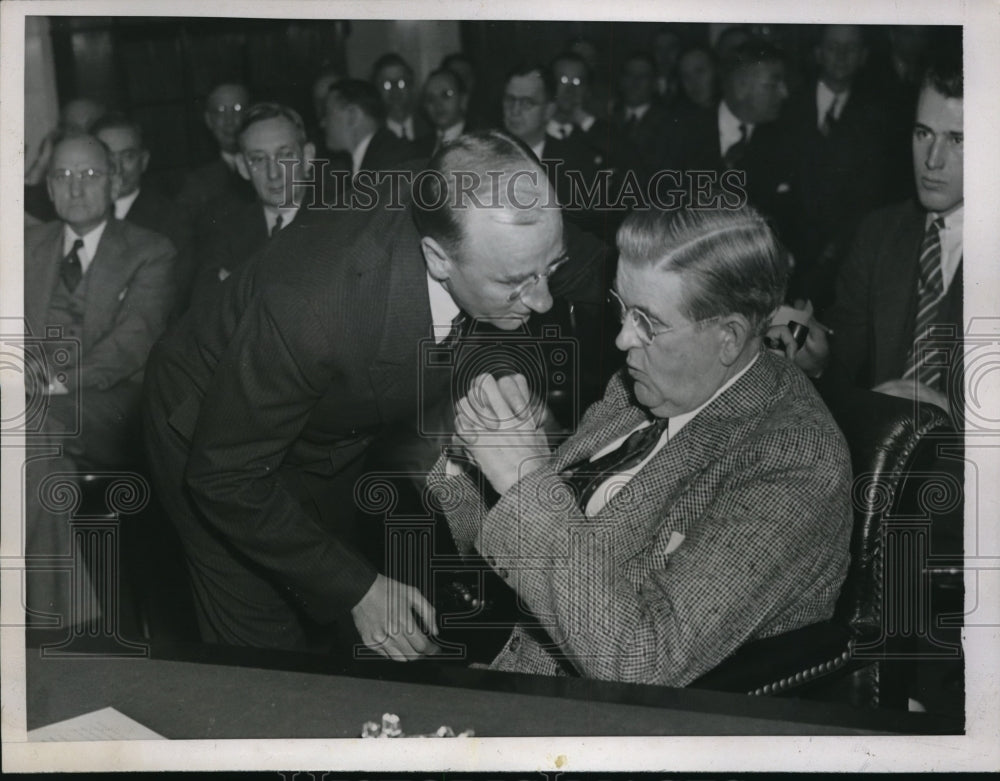 1936 Press Photo W.W. Sebald, Vic Donahey, Ohio Senator, Washington, D.C.