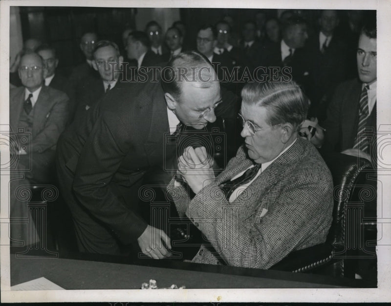 Load image into Gallery viewer, 1936 Press Photo W.W. Sebald, Vic Donahey, Ohio Senator, Washington, D.C.
