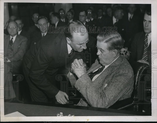 1936 Press Photo W.W. Sebald, Vic Donahey, Ohio Senator, Washington, D.C.